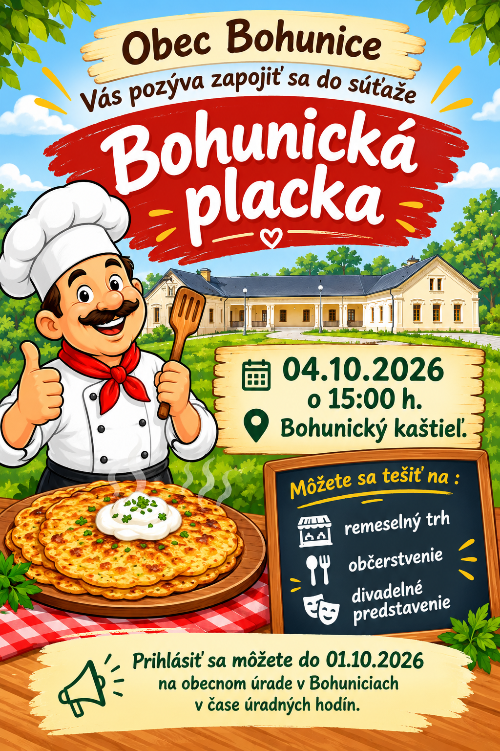 Pozvánka na podujatie BOHUNICKÁ PLACKA